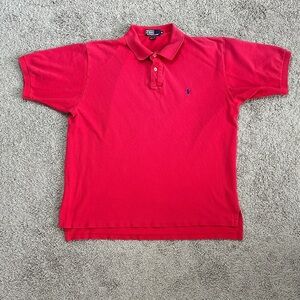 Vintage POLO by RALPH LAUREN Men's Polo T-Shirt 
Red Size XL